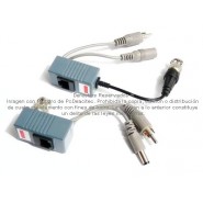 Extensor Balun de Video & Audio c/energía 100 m Cat5e/6 CCTV